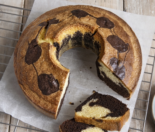 CIAMBELLONE MARMORIZZATO CACAO E YOGURT GELO