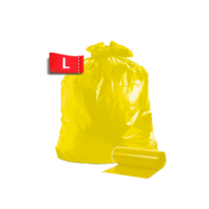SACCHI IMMONDIZIA GIALLI 72X110 GR 40 L 100